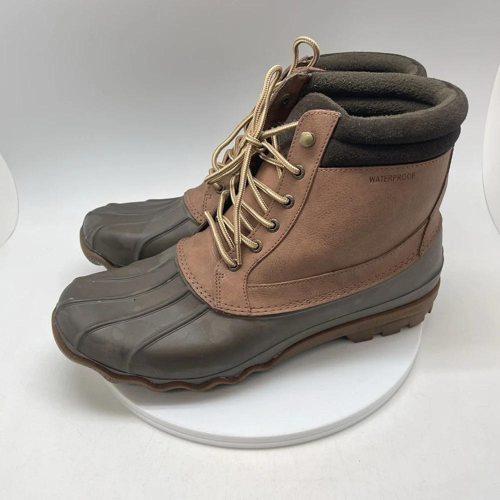 Sperry Boots Mens 12 Brewster Waterproof Boot Dark Tan STS14140 Outdoor Shoes‎
